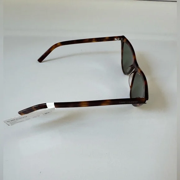 Saint Laurent SL550 SLIM 002 Cat Eye Havana Tortoiseshell 56-16-145 Sunglasses - Picture 5 of 16